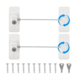 2-Pack Window Safety Locks with Keys, White, UPVC, No Drilling
