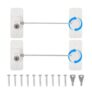 2-Pack Window Safety Locks with Keys, White, UPVC, No Drilling