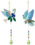 2 Pcs 5D DIY Diamond Painting Wind Chimes Pigeon Double Sided Suncatcher Kits for Kids Crystal Wind Chimes Diamond Art Suncatcher Kits Hanging Ornament Painting Wind Chime Pendant for Window Decor