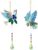 2 Pcs 5D DIY Diamond Painting Wind Chimes Pigeon Double Sided Suncatcher Kits for Kids Crystal Wind Chimes Diamond Art Suncatcher Kits Hanging Ornament Painting Wind Chime Pendant for Window Decor