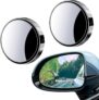 2 Pcs Blind Spot Auxiliary Mirrors 360 Rotate Sway Adjustable Convex Mirrors Suction Cup Car Rearview Round Mirror HD Glass Wide Angle Blindspot Mirror for Universal Cars Traffic Safety (Silver)