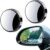 2 Pcs Blind Spot Auxiliary Mirrors 360 Rotate Sway Adjustable Convex Mirrors Suction Cup Car Rearview Round Mirror HD Glass Wide Angle Blindspot Mirror for Universal Cars Traffic Safety (Silver)