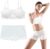 2 Pcs Crop Tops for Girls and Panties Set, Girls Crop Tops Bra & Underwear, White Breathable Cotton Sports Bra for Teens, Kids Non Padded Bra Tops and Panties (Ages 8-14)