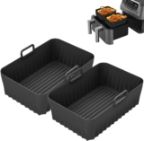 2 Pieces 21147 cm Silicone Air Fryer Liners, Suitable for Various Large-Capacity Models, Silicone Air Fryer Liner Pot for Hot Airfryer Accessories