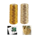 2 Pieces Decorative Gold & Rose Gold Twine, 100m