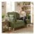 2 Seater Sofa, Corduroy Sofa W/ Spring Cushions 2 Pillows, Dark Green