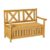 2-Seater Wood Garden Storage Bench for Patio and Porch