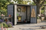 2-in-1 Garden Bin & Tool Storage Shed