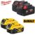 2 x Milwaukee M18B5 18V 5.0Ah RedLithium-Ion Battery / 2 x DeWalt DCB184 18V XR 5.0Ah Li-Ion Battery