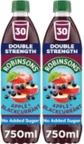 2 x Robinsons Apple & Blackcurrant 750ml, Double Strength ,No Added Sugar (£1.75 /£1.51 on S&S)