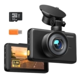 2.5K Dash Cam, 1440P QHD Car Camera with Free 32GB Card