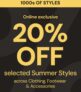 20% Off Summer Styles (2,400 Items – Mens/Women/Children) – Kids Tee £1.60 / Mens Polo £6.40 & More / Free Click & Collect