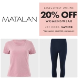 20% Off Womenswear With Code (1,900 Items) – Flip Flops £2 / 5 Pack Socks £2.80 / Vest Top £3.60 / Leggings £4 & More