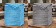 20 Pack Grey Microfiber Cleaning Cloth, Lint-Free (Grey/Blue) Different Colours/Prices – Sold by Haul Global