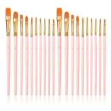 20 Pcs Kids Paint Brushes for Watercolor, Acrylic, Oil
