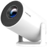 2026 Android 14 HY300PRO Mini Projector with WiFi and Bluetooth, 4K Support Smart Portable Projector, Auto Keystone, Voice Control Remote, 180 Degree Rotation, Home Video Projetor for Bedroom