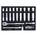 22 Piece 3/8 Drive Standard and Deep Socket Tray Set
