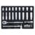 22 Piece 3/8 Drive Standard and Deep Socket Tray Set