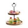 2/3-Tier Wooden Cake and Cupcake Stand