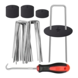 25 Membrane Pegs and 25 Washers, 6in Galvanized U Staples