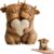 2D Highland Cow Ornaments, 20 18 Cm Scottish Home Decor Accessories, Heart-Shaped Cow Figurine for Living Room And Office Display, Highland Cow Ornament for Giving/Special Occasions