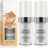 2PC Spf15 TLM HD Full Coverage Foundation Moisturizer All Day Flawless Concealer Magic Cream Color Changing Foundation Liquid