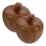 2Pcs Green Sandalwood Fruit Models for Home and Desk Decor