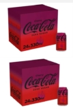 2x Coca-Cola Zero Sugar Cherry 24 x 330ml – (S&S Voucher £12.25 / £10.43)