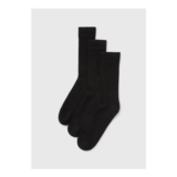 3 Pack Black Cushioned Socks