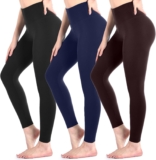 3 Pack Black Leggings for Women, High Waisted Buttery Soft Leggings for Workout Running Yoga