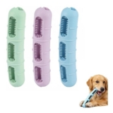 3-Pack Dog Chew Toys with Bristles for Teething and Cleaning