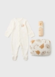 3 Piece Baby White Bear Sleepsuit Gift Set (Newborn-3mths)