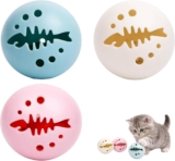 3 Piece Cat Toys for Indoor Cats Kitten, Catnip Balls Cat Toys Interactive for Indoor Cats, Cat Balls