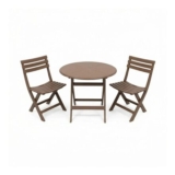 3-Piece Folding Bistro Table and Chairs Set
