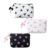3-Piece Small Makeup Bags Set with Bow Design for Travel