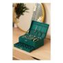 3-Tier Dark Green Jewelry Box with Lock