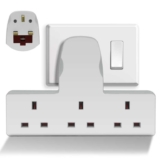 3 Way Plug Extension Socket with 13 A Fuse – UKCA Certified – Sold by Lizasm / FBA