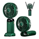 3-in-1 Portable Fan: Handheld/neck/desktop, 90 Adjustable, LED Display