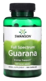 3 x Swansons Guarana Seed 500mg Supplement Natural Caffeine Source Herbal Stimulant – 100 Capsules (300 Total)