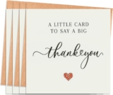 30 Pack 350GSM Thank You Cards Multipack with Envelopes, Glitter Heart Premium Greeting Cards, Pefect for Weddings, kidsBaby Showers, Teacher, Graduation,Business, Holiday & Christmas Thank You Notes