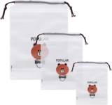 30-Pack Bear Print Drawstring Shoe Bags for Travel, Waterproof Dustproof Shoe Storage Pouches, Large Medium Small Sizes for Organization, Essential Items and Accessories for Family Travel