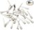 30 Pcs Silver Hair Clips 2.16 inches Seamless Hair Clip Professional for Hairstylist Crocodile Clip Alloy Material Suitable for Women Girls And Salons Essential for Diy Styling