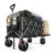 300L Heavy-Duty Wheeled Folding Camping Trolley, 180kg, Black