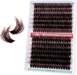 3D Dark brown Individual Eyelashes Lash Clusters Kit D Curl Eyelashes Individual Kit Natural Lash Extension Kit with Russian Cluster Mix 15-20mm6080p
