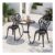 3PCS Cast Aluminum Bistro Set Patio Table & Chairs W/ Umbrella Hole