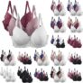 3Pc Bras for Women Underwire Push Up Bra Women Soft Comfortable Sexy Classic Bra with Adjustable Straps for Sports and Everyday Wear