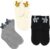3pcs Cat Socks with 3D Fur Balls, Funny Cute Socks for Women Size 4-7, White Black Grey Set, Gift for Cat Lovers, Comfortable 3D Cat Sock with Fuzzy Ball, Mischievous Cute Socks for Women with Balls