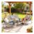 4 PC Garden Furniture Set with Loveseat, Chairs, Table, Light Grey