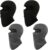4 Pack Kids Balaclava, Fleece Balaclava for Boys and Girls, Soft Snood for Kids, Winter Ski Mask, Gray and Black