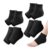 4 Pairs Silicone Heel Protectors with Achilles Tendonitis Support, Black